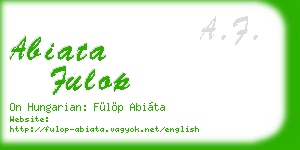 abiata fulop business card